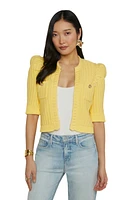 DELILAH CROP TEXTURED CARDI