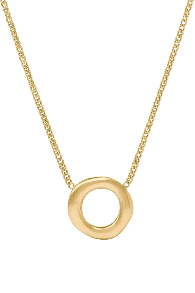 WAVE CIRCLE DELICATE NECKLACE- GLD