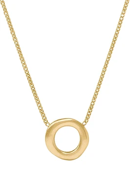 WAVE CIRCLE DELICATE NECKLACE- GLD