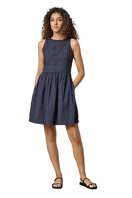 EYELET HIGH NECK MINI DRESS (PA2917)