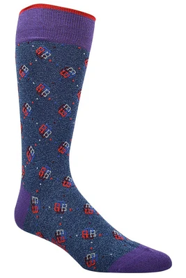 GEOMETRIC SOCK DENIM