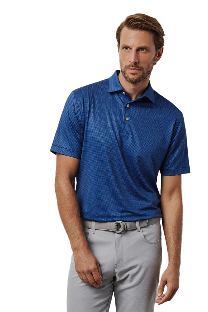GINGHAM PERFORMANCE POLO