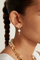 CLOVER DROP EARRINGS- MOP/GLD