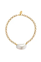 GREY PEARL CABOCHON NECKLACE (NGZ-15265LQ)