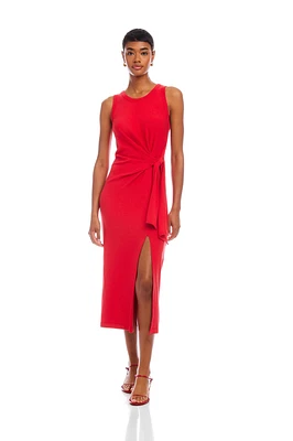 MADDIE SIDE KNOT MIDI DRESS (2F05515)