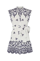 NEELIE FLOATING PETALS EYELET MINI DRESS