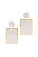 GOLD CRUSTED DROP EARRINGS