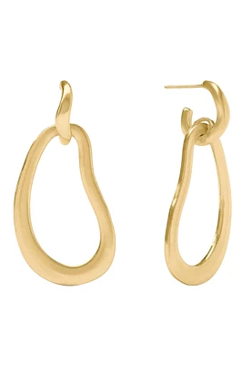 WAVE DOORKNOCKER EARRING- GLD