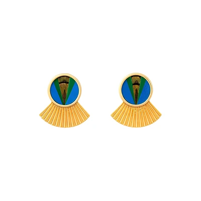 STELLA MARIS LARGE FAN EARRING GOLD