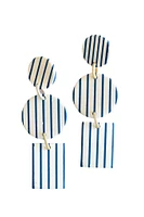 BLUE STRIPE HARBOR EARRINGS