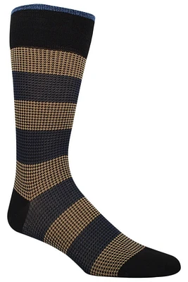 HOUNDSTOOTH STRIPE SOCK BLACK (OS)