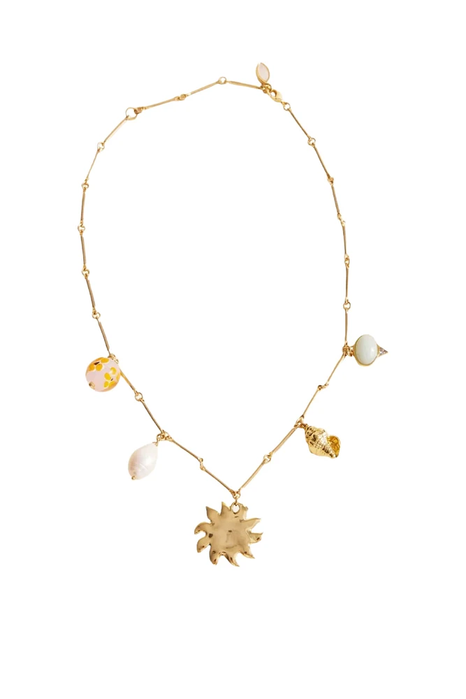 MERIDA CHARM NECKLACE- GLD MULTI