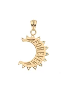 FOREVER NIGHTFALL MOP CRESCENT MOON PENDANT- CLASSIC ROLO CHAIN