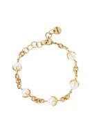 LARK CHAIN BRACELET- WHT PEARL