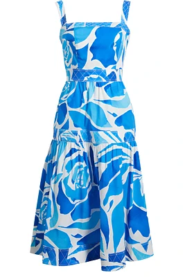 ANNETTE DREAM ROSE POPLIN MIDI DRESS