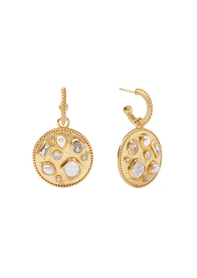 ANTONIA MOSAIC HOOP & CHARM EARRING