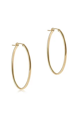 OVAL 2" HOOP - SMOOTH GOLD