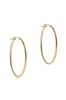 OVAL 2" HOOP - SMOOTH GOLD