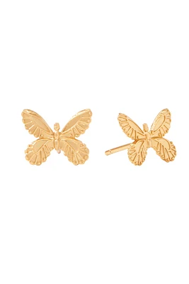 BUTTERFLY STUD EARRING- GOLD