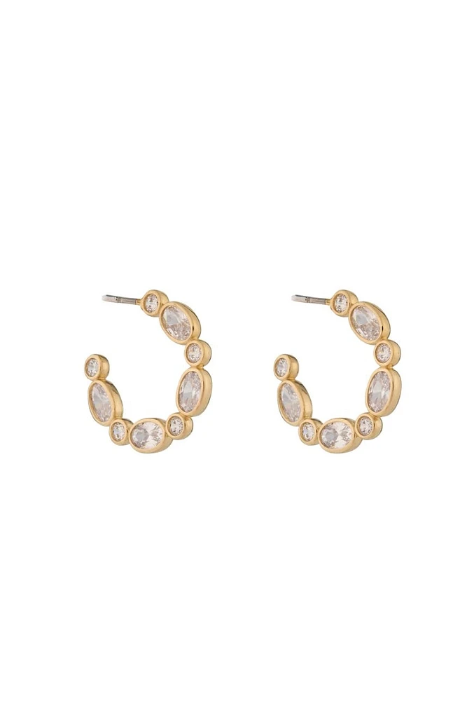 CARINA HOOPS- GLD/CRYSTAL