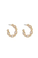 CARINA HOOPS- GLD/CRYSTAL