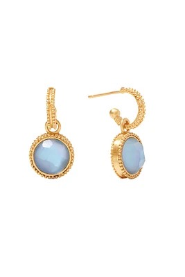 FLEUR DE LIS HOOP & CHARM EARRING