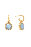 FLEUR DE LIS HOOP & CHARM EARRING