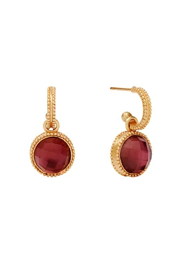 FLEUR DE LIS HOOP & CHARM EARRING
