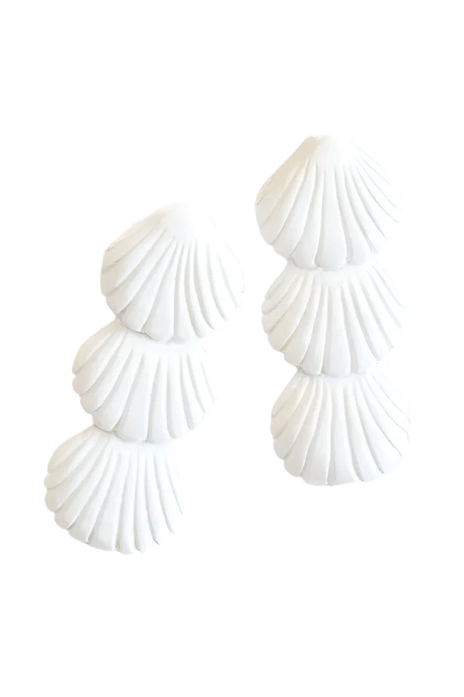 SUGAR CANE SEASHELL EARRINGS