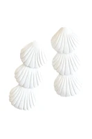 SUGAR CANE SEASHELL EARRINGS