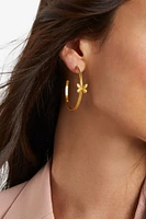 BUTTERFLY HOOP MED- GOLD