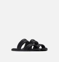 Ella Puff Slide Black|Sea Salt