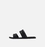 Ella Puff Slide Black|Sea Salt