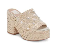 Elora Heels Light Natural Raffia Pearl