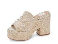 Elora Heels Light Natural Raffia Pearl