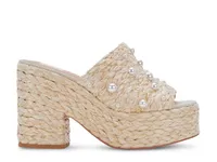 Elora Heels Light Natural Raffia Pearl