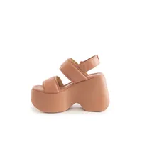 1C6752D Platform Wedge Sandal Powder