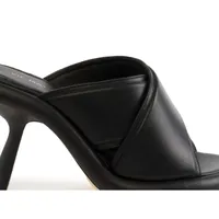 1C6950D Leather Heel Black