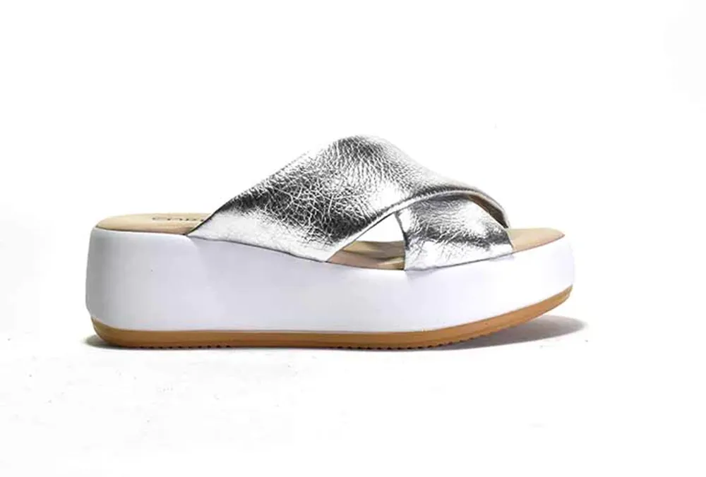 Charlie Slide Sandal Argento