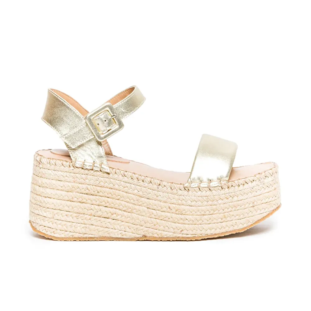 Mallorca Platform Wedge Champagne