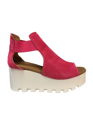 3503WB Wedge Fuxia Suede