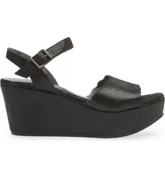 Wisdom Wedge Sandal Black Shimmer