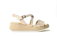 Arabella Wedge Beige/Gold