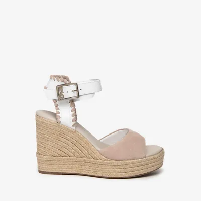 E307640D Espadrille Wedge Bianco Femme