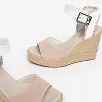 E307640D Espadrille Wedge Bianco Femme