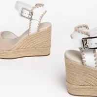 E307640D Espadrille Wedge Bianco Femme