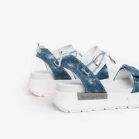 E307845D Sport Sandal Jeans Argento