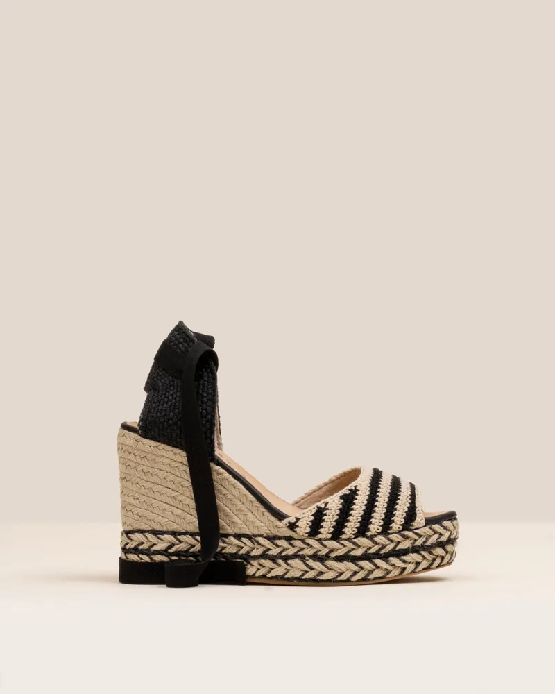 Berlioz Espadrille Wedge Crudo Black