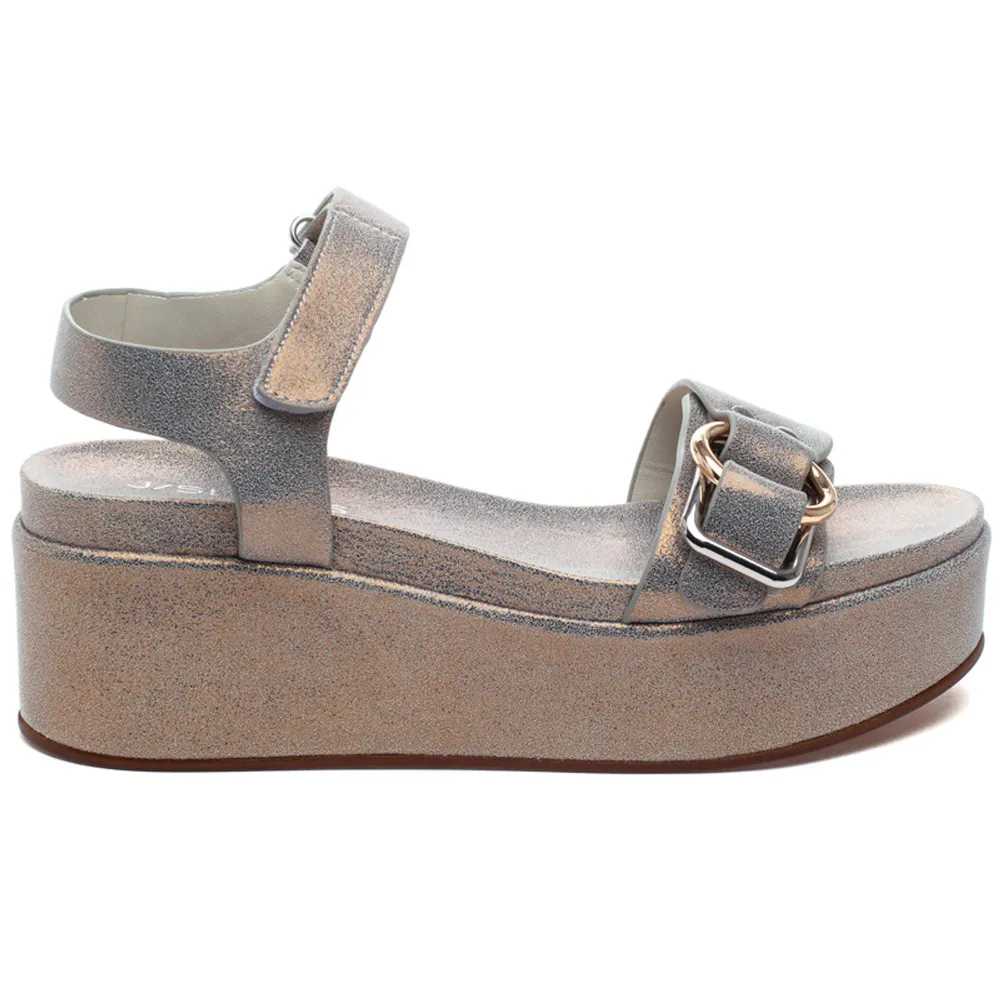 Quest Sandal Bronze Metallic Suede