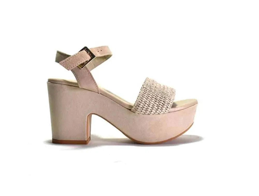 Liona Heel Beige Rope